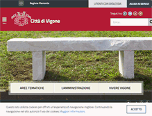 Tablet Screenshot of comune.vigone.to.it